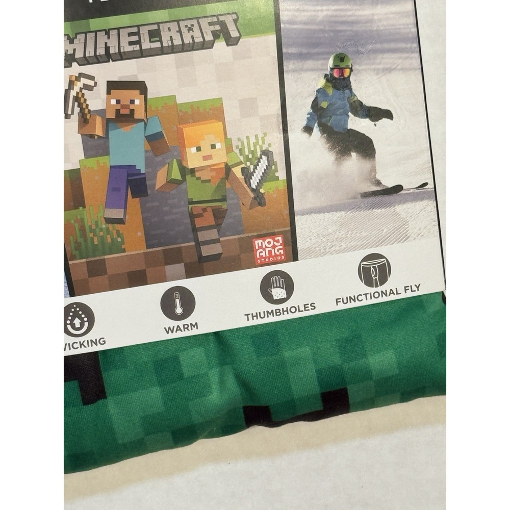 Cuddle Duds Boy's ClimateRight Minecraft Warm Underwear Set‎ Brand New Size 6/7 - Picture 4 of 10